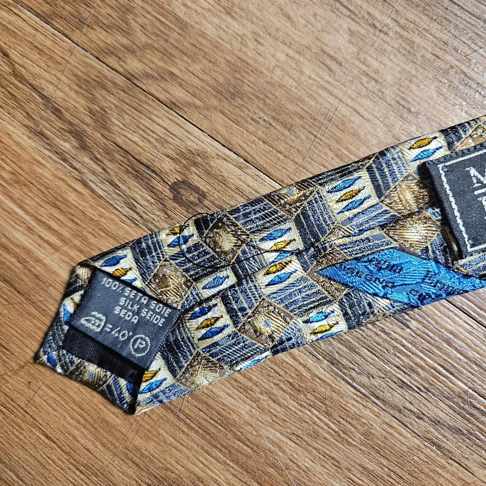 Ermenegildo Zegna Silk Jacquard Tie M. Penner Necktie Quiet Luxury Retro Classic